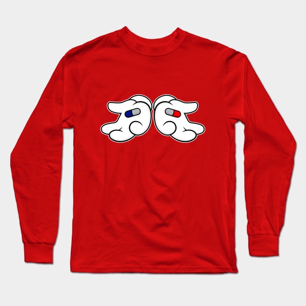 Red / Blue Long Sleeve T-Shirt by Woah_Jonny